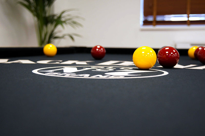 Jack Daniel's Oxford Pool Dining Table in Black with Bug Logo Cloth